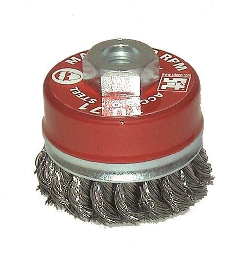 SIT Συρματόβουρτσα Καμπάνα Στριφτή Γωνιακού Τροχού, Ατσάλινη Τρίχα 70mm