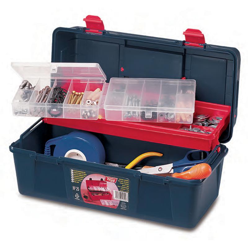 TAYG Εργαλειοθήκη Ν25 4 Κουμπωμάτων Με Ταμπακίερα Και Εταζέρα