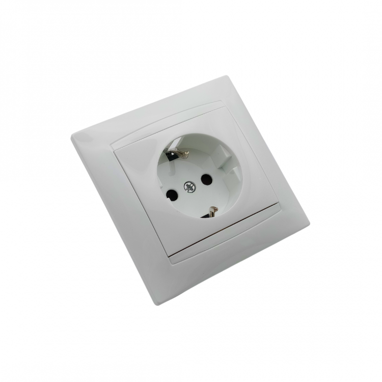 Πρίζα Σούκο Χωνευτή Λευκό