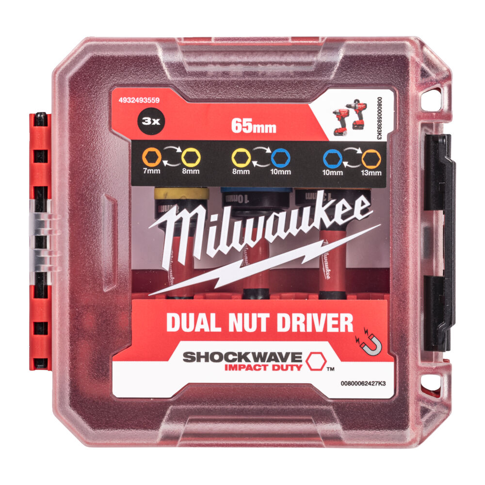 MILWAUKEE SHOCKWAVE ΣΕΤ ΜΑΓΝΗΤΙΚΑ ΚΑΡΥΔΑΚΙΑ ΔΙΠΛΗΣ ΟΨΗΣ 7-8 ΜΜ / 8-10 MM / 10-13 MM